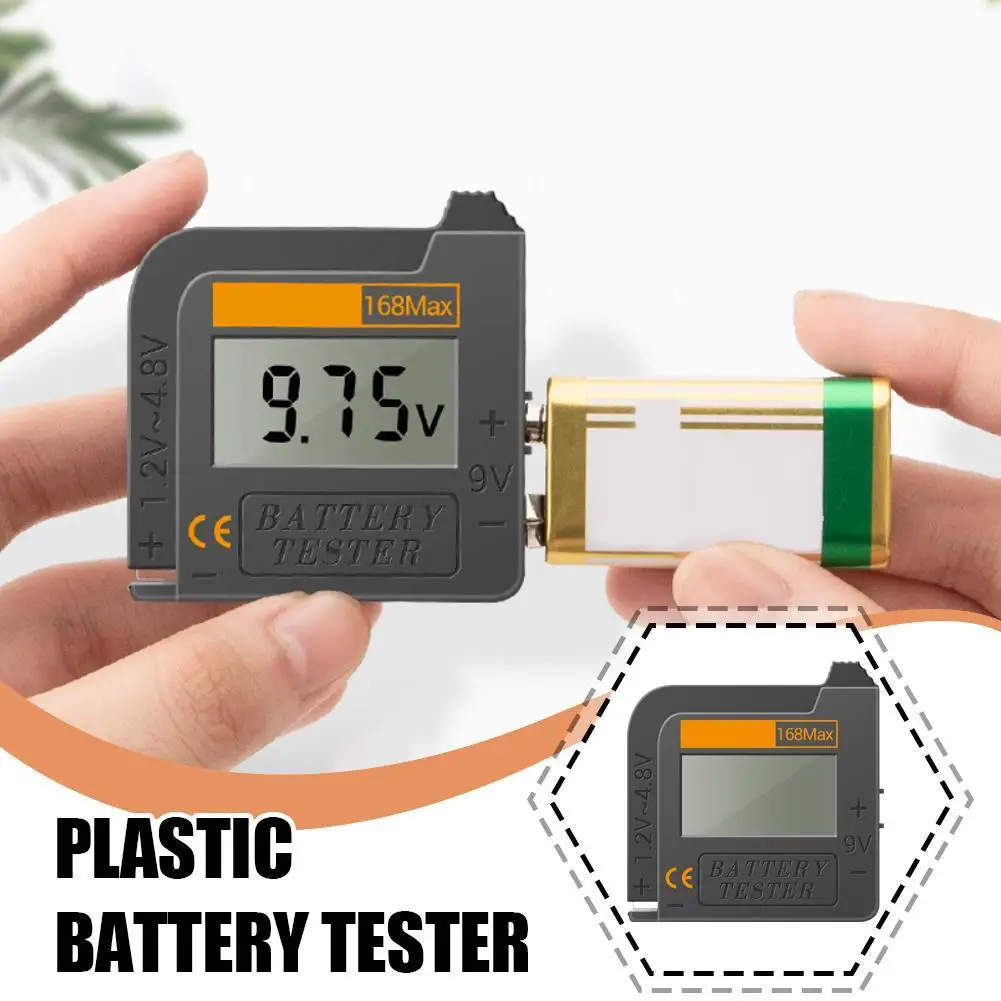 168Max Digital Lithium Battery Capacity Tester 18650 AA AAA 6F22 9V CR2032 Cell Button Battery Tester LCD Display Dropshipping