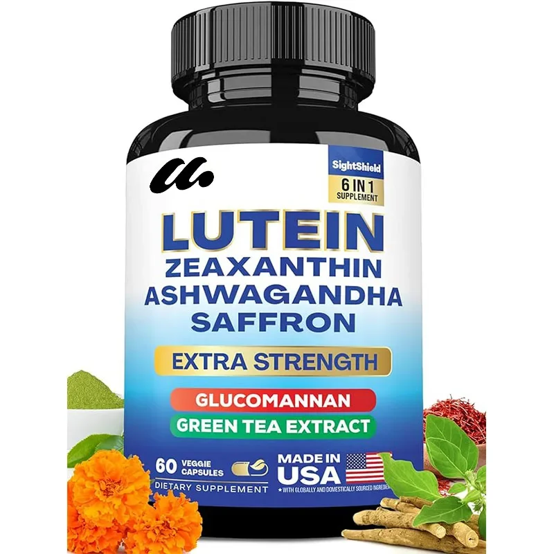 

Lutein and zeaxanthin supplements - containing saffron, glucomannan, South African eggplant, and green tea extract