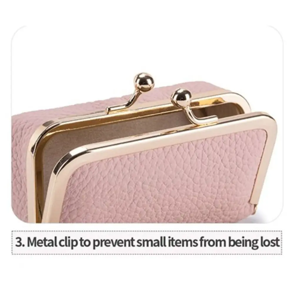 Shopping Portable Lipstick Bag Exquisite with Makeup Mirror Jewelry Storage Box Anti-splash Water Solid Color Makeup Bag Storage