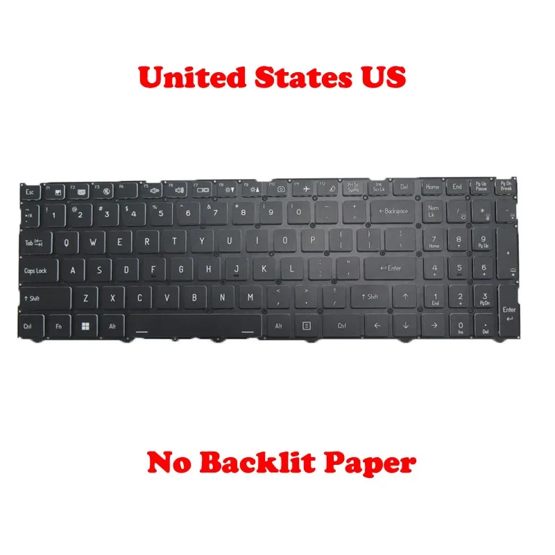 Laptop No Backlit Keyboard For ACER Nitro Shadow 15 SH15-51 N23J8 16 SH16-41 SH16-71 SH16-73 SH16-74 SH16-75 English US Black