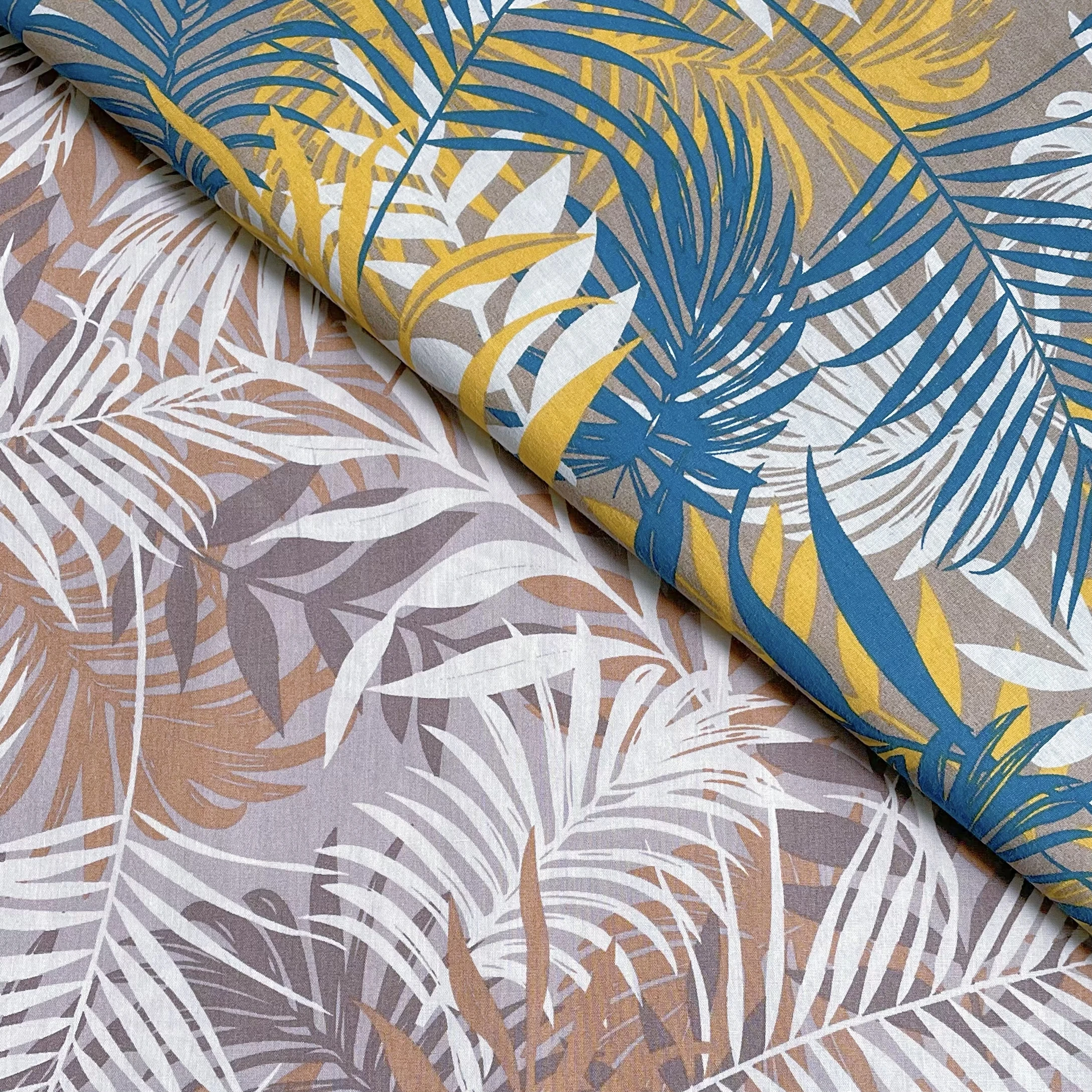 Summer Plant Tree Leaf 100% Cotton Fabric 40S Original Design Fabric Digital Printing for Sewing Cloth Dresses Skirt Kids Design