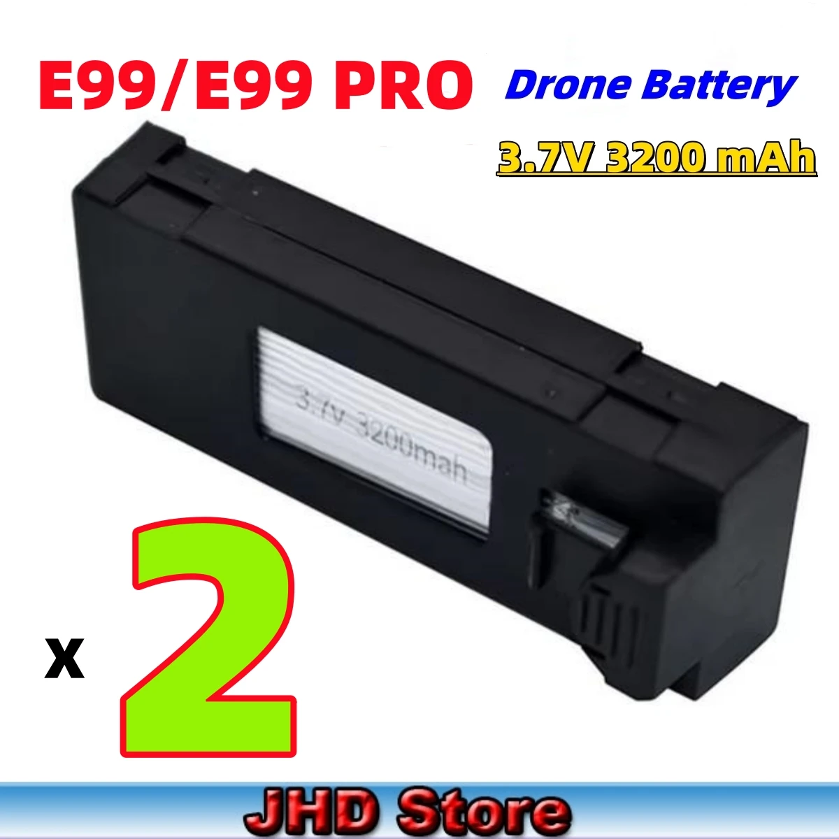 JHD E99 Battery Original 3.7V 3200mAh Battery For RC Drone  E99PRO E99 E99S Mini Drone Battery RC Parts E99 Battery Wholesale