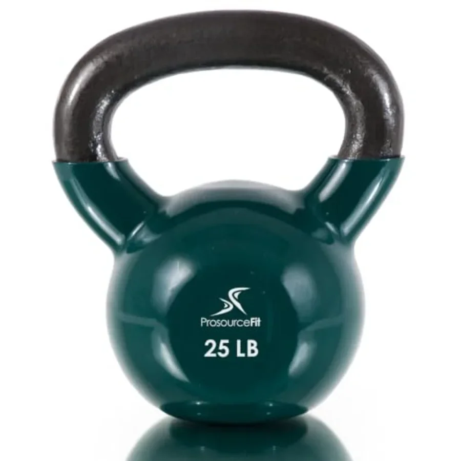 

Vinyl Coated Cast Iron Kettlebells for Full Body Fitness Workouts Black, Durable Coating, Ergonomic Handle, Smooth Finish