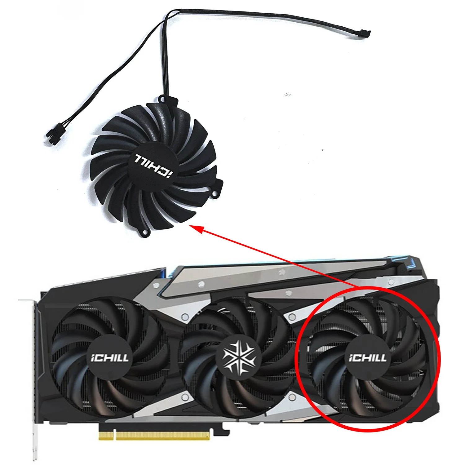 CF-12915S CF-12910S 85MM RTX3080 GPU 쿨러 INNO3D RTX 3070 3070Ti 3080 3080Ti 3090 ICHILL X4 OC 그래픽 카드 냉각 팬