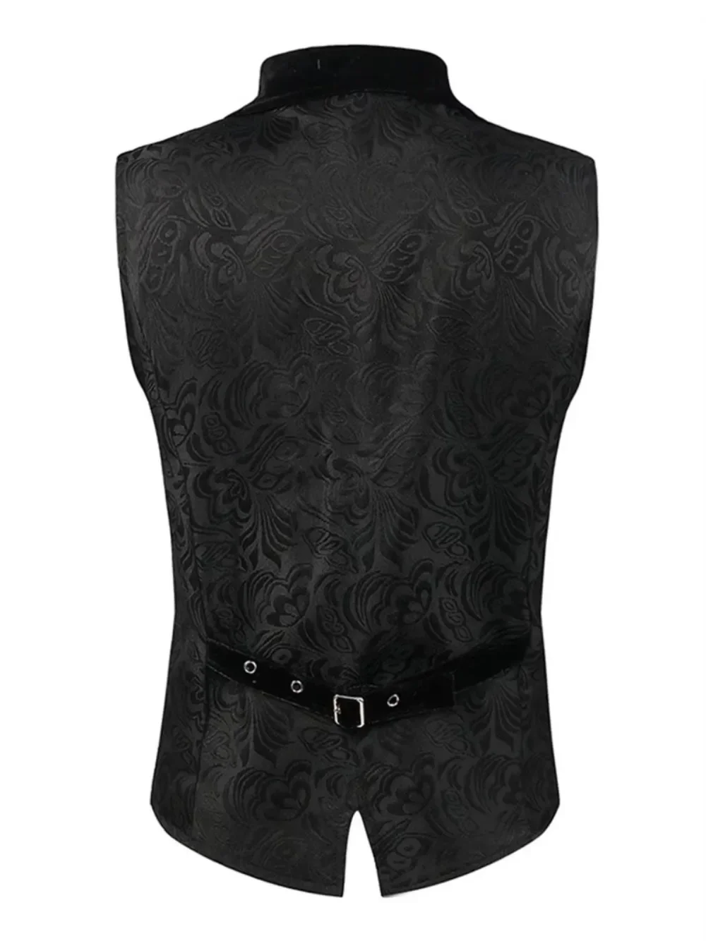Herren-Weste im viktorianischen Steampunk-Stil mit Paisley-Muster, ärmellose Weste mit Reverskragen für Halloween, Cosplay-Partys und den täglichen Gebrauch. – Detail 9