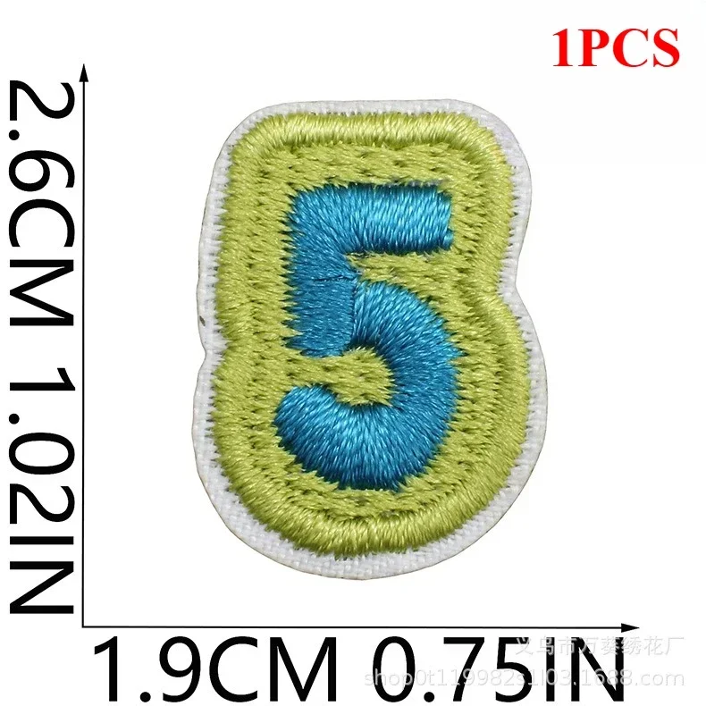DIY Handmade Decorative Small Cloth Sticker Colored Digital Patch Sticker Change Bag Dress Up Music Note Bow Computer Embroidery