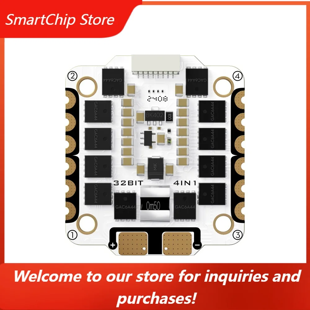 SmartChipFlywoo GOKU G55M 32BIT 128K 3-6S 55A ESC AM32 (30.5x30.5) For Fpv Drone Diy RC Parts