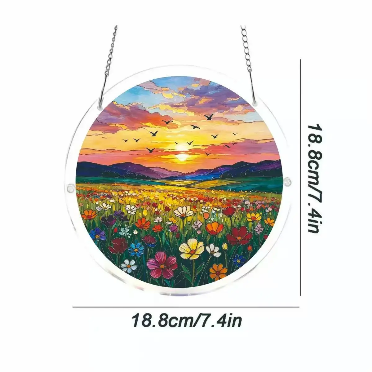 Personalized Customized Round Puzzle Pendant Home Garden Window HangingDecoration Sunlight Projection Pattern Holiday Decoration