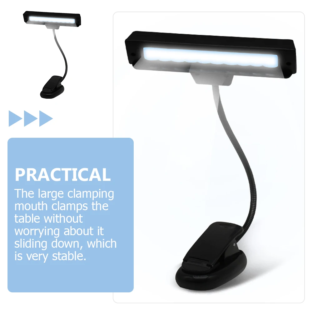 

Adjustable LED Desk Lamp USB Charging Clip-on Light for Music Score Eye Protection Small Reading Lamp Sturdy Table Light Work