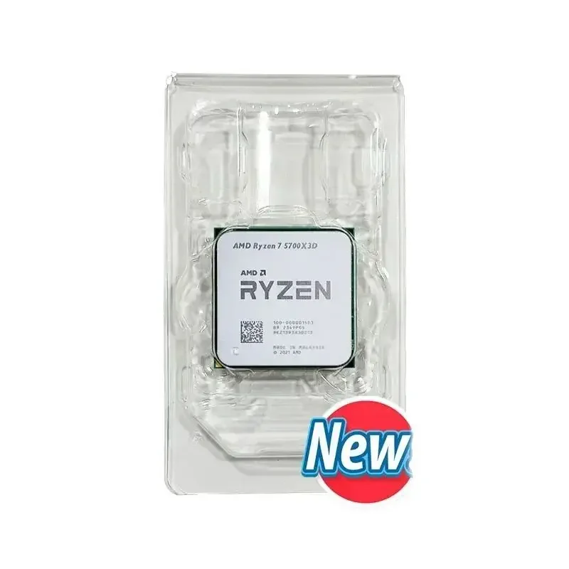 AMD Ryzen 7 5700X3D New R7 5700X3D 4.1 GHz 8-Core 16-Thread CPU 7NM L3=96M 100-000001503 Socket AM4 but no fan