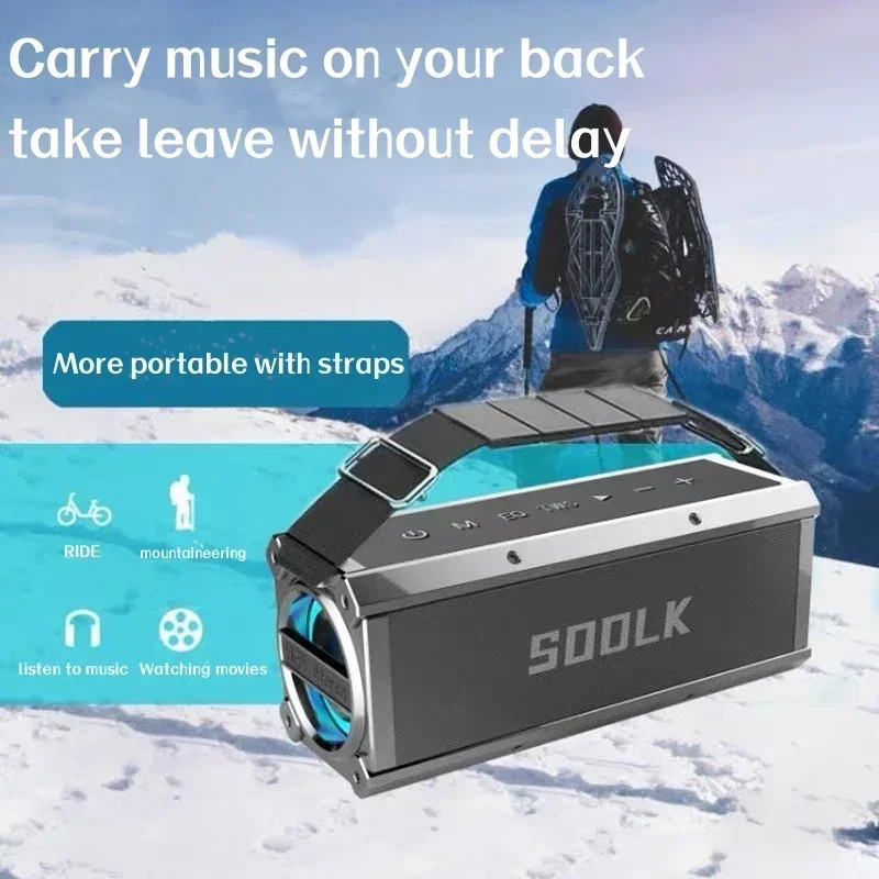 SODLK-T200 120W German Portable Bluetooth Speaker Powerful Wireless Bass Speaker TWS Bass Sound System 16000mAh Battery Boombox