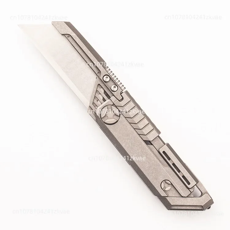 MT8 Alien Titanium Alloy Practical Knife Folding Knife Outdoor Play Portable Tactical Defense Pocket Knife