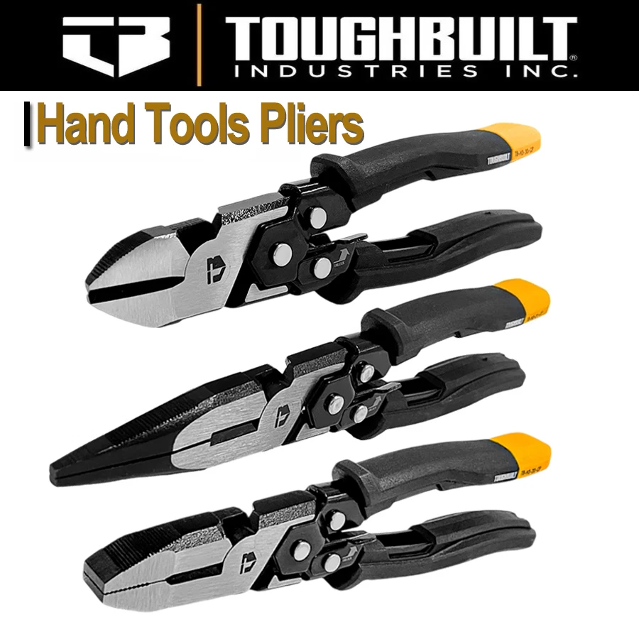 TOUGHBUILT Purpose Labor Saving Diagonal Cutting Plier Multi-Functional Flat Cut Wire Pliers TB-H3-20-CP/TB-H3-21-CP/TB-H3-30-CP