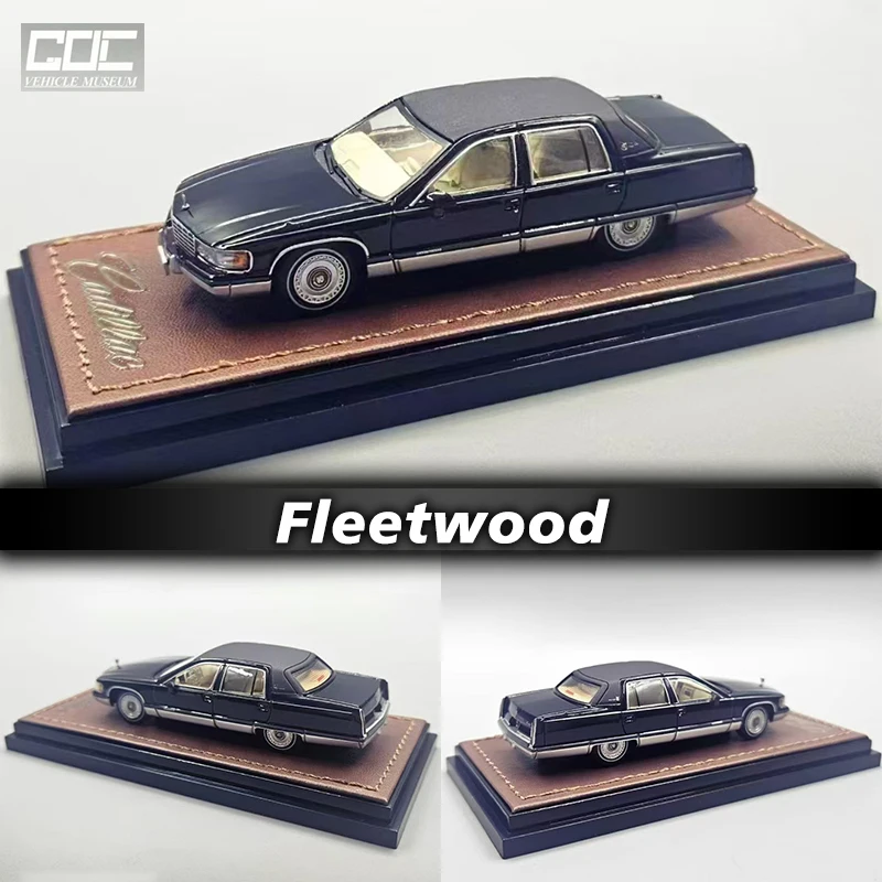 GOC In Stock 1:64 Fleetwood 1993 Black Diecast Diorama Car Model Toys