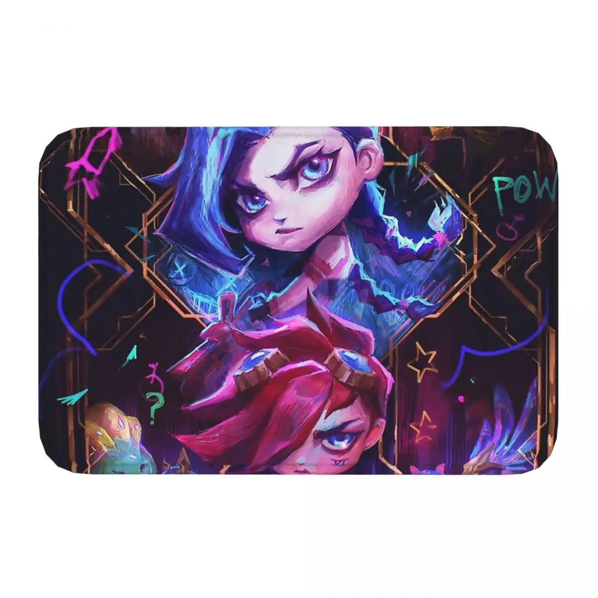 Arcane League of Legends Anime Bedroom Mat Cute Cool Jinx Doormat Kitchen Carpet Entrance Door Rug Home Decoration