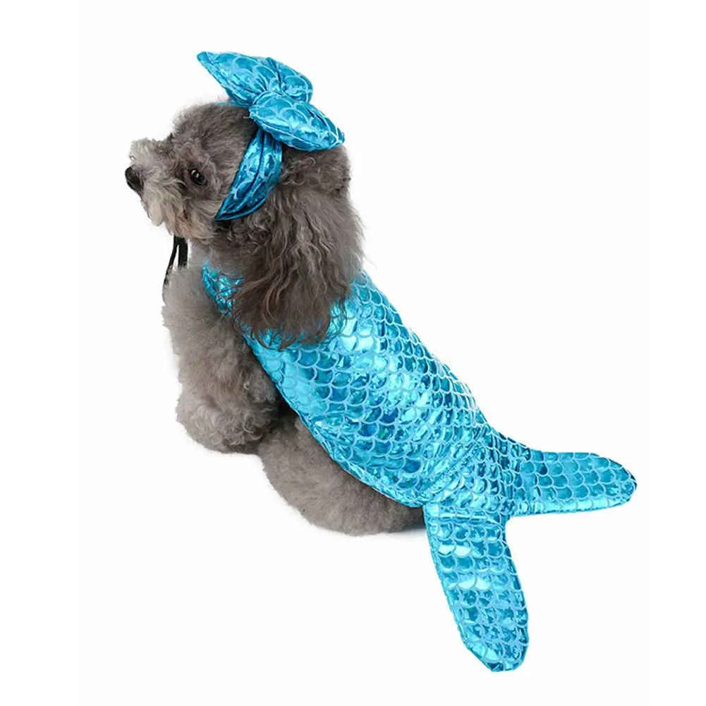 Mermaids Dog Costume Personalised Funny Dog Costumes Cosplay Novelty Delicate Dog Clothes For Small Medium Large Dogs Pet