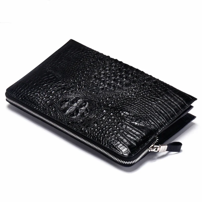 

keximayuan Crocodile skin Hand bag Crocodile skin men clutch bag Large capacity long wallet Handbag
