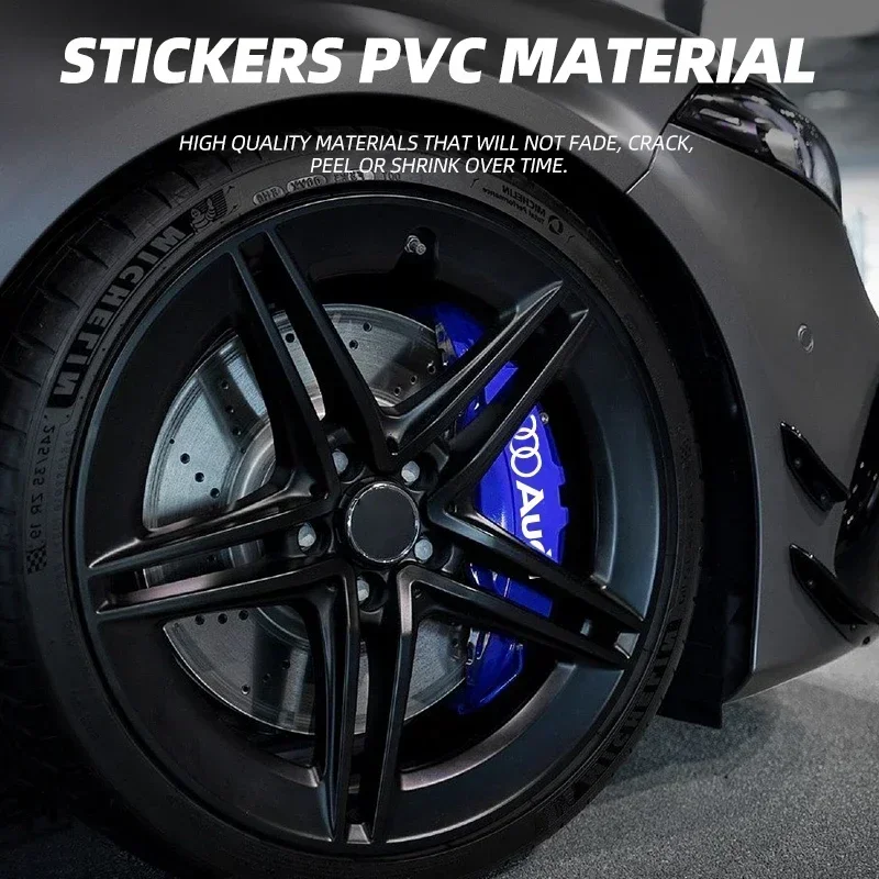 6Pcs Car Brake Caliper Badge Sticker Decal Car Tuning Accessories for audi SLine A1 A3 A4 A5 A6 A7 Q5 Q7 RS3 RS4 RS5 S3 S4 S5 S7 view 2
