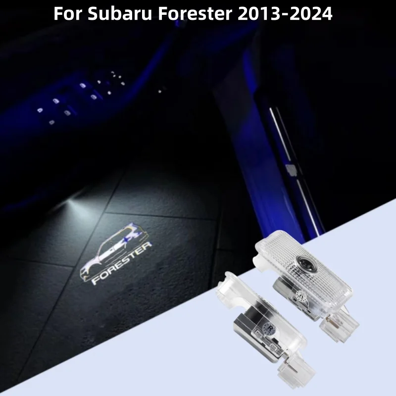 

2pcs Car Wireless Door LED Welcome Courtesy Shadow Projector Lamp Logo Light For Subaru Forester 2013-2020 2021 2022 2023 2024