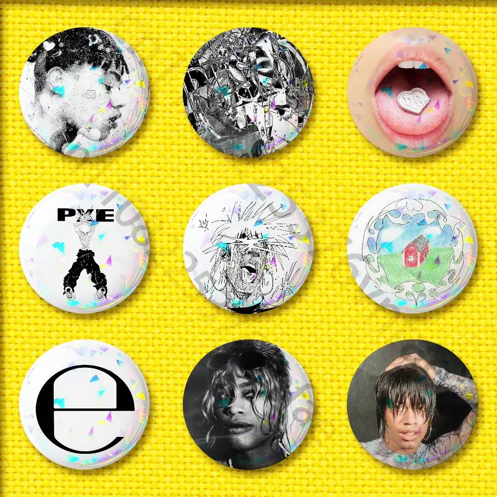 E-Ecco2K E Crest PXE Crush Resist Badge For 75mm 25mm 44mm 32mm 58mm Round Pin Brooch Insignia Shell Adornment