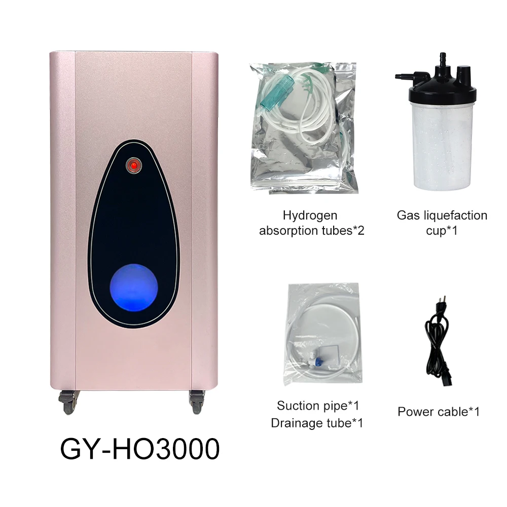 Suyzeko Hydrogen Oxygen Inhalation Machine 3000ML/Min Molecular Hrdrogen Gas Therapy Device Water Generator H2 Inhaler