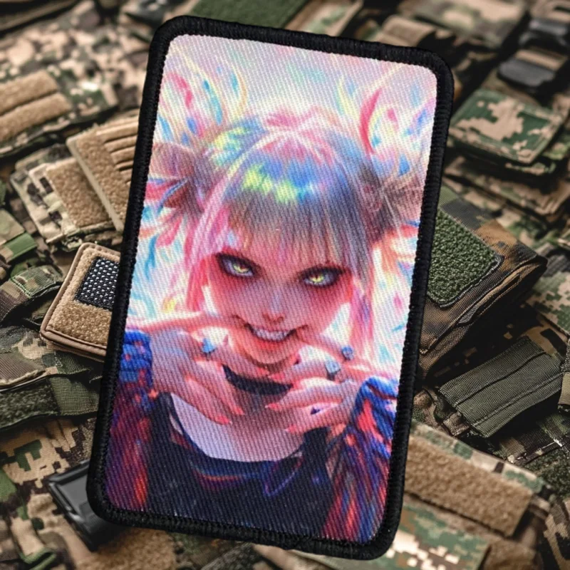 Parche táctico anime chica Punk moral militar con velcro gancho-bucle - imagen 4