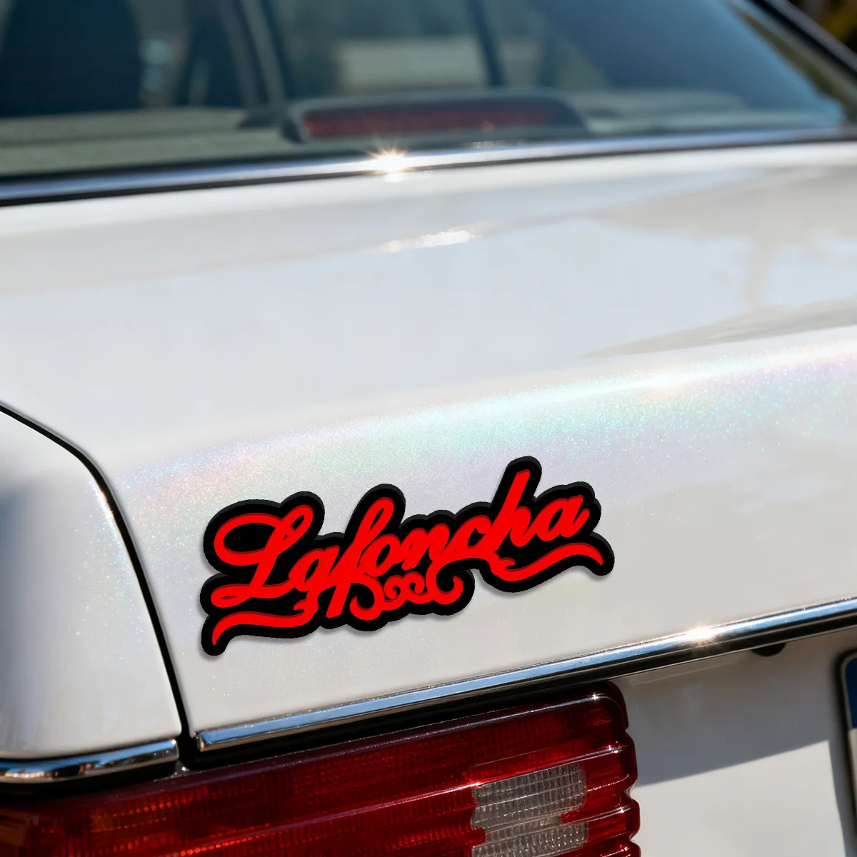 Vintage Flowing Script Acrylic Sticker Rear Trunk Side Fender Car Emblem Badge Decals for Auto Stickers Waterproof Accessories
