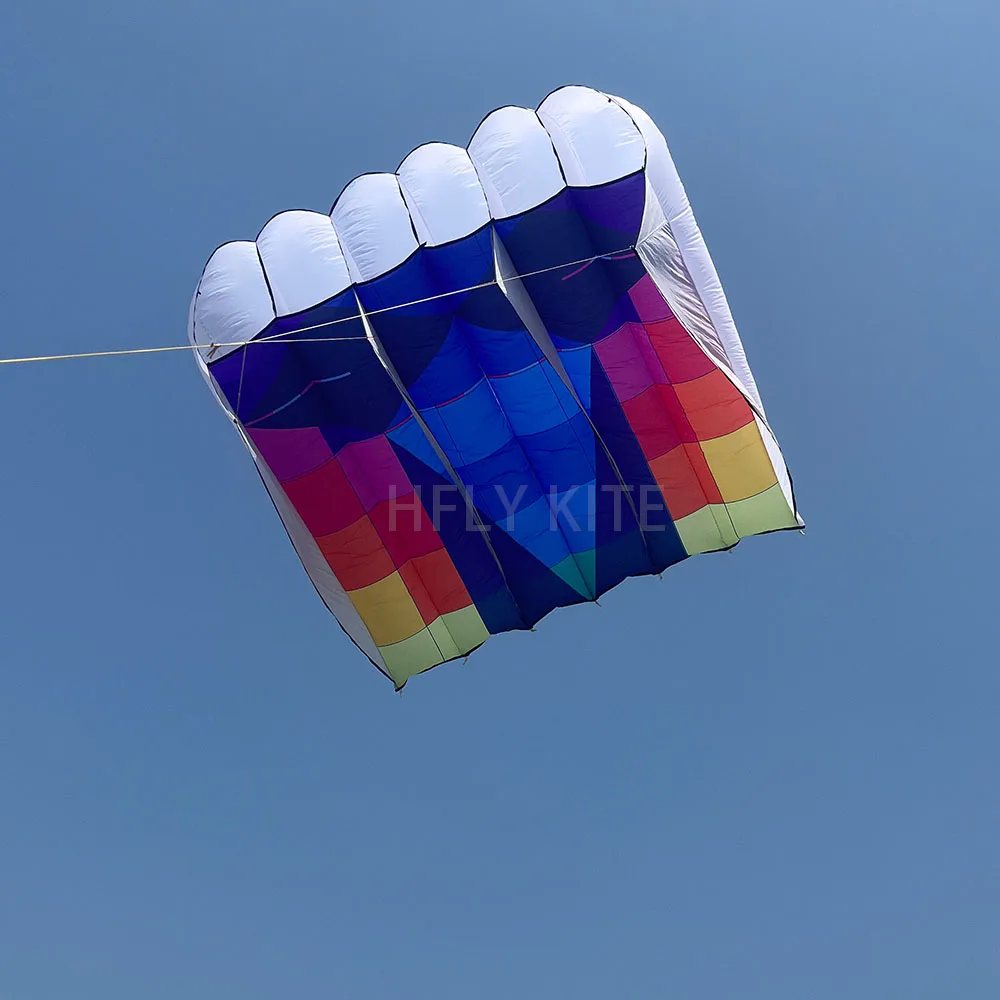 HFLY New Arrival 6 SQ.M. Soft Inflatable Mosaic Pilot Kites for Adults High Quality Ripstop Nylon Colorful Lifter Kites