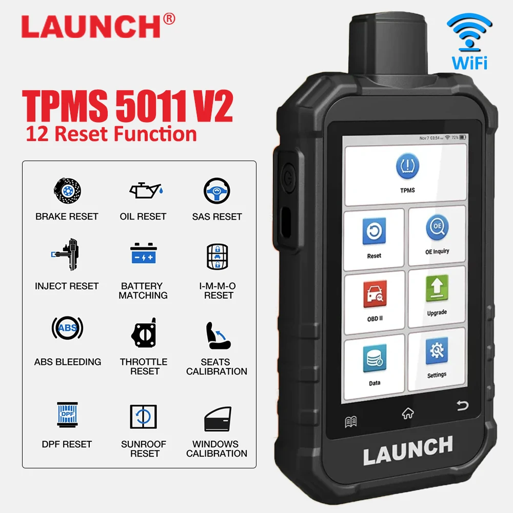 Launch TPMS 5011 V2 Tire Pressure Scanner X431 Creader Tire Pressure Sensor Scan Tool Supports All 315/433MHz with 12 Services - view 5