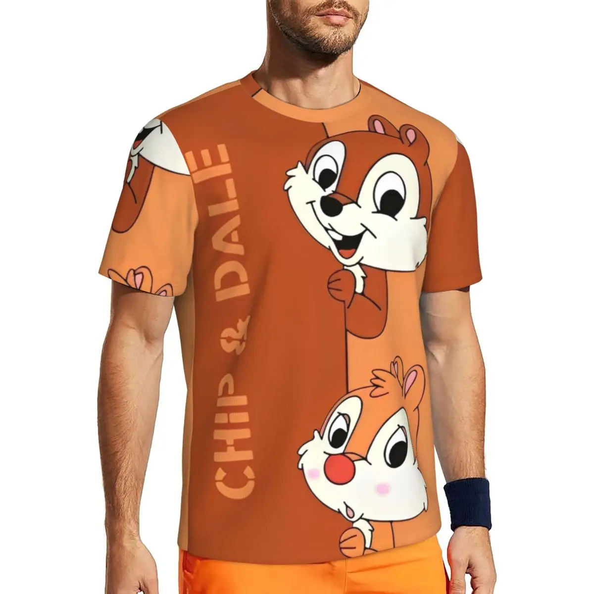 

Sportswear T Shirt For Men Chip And Dale Cartoon T-Shirts Hippie Summer Tee Shirt O Neck Aesthetic Printed Tops Plus Size 3XL