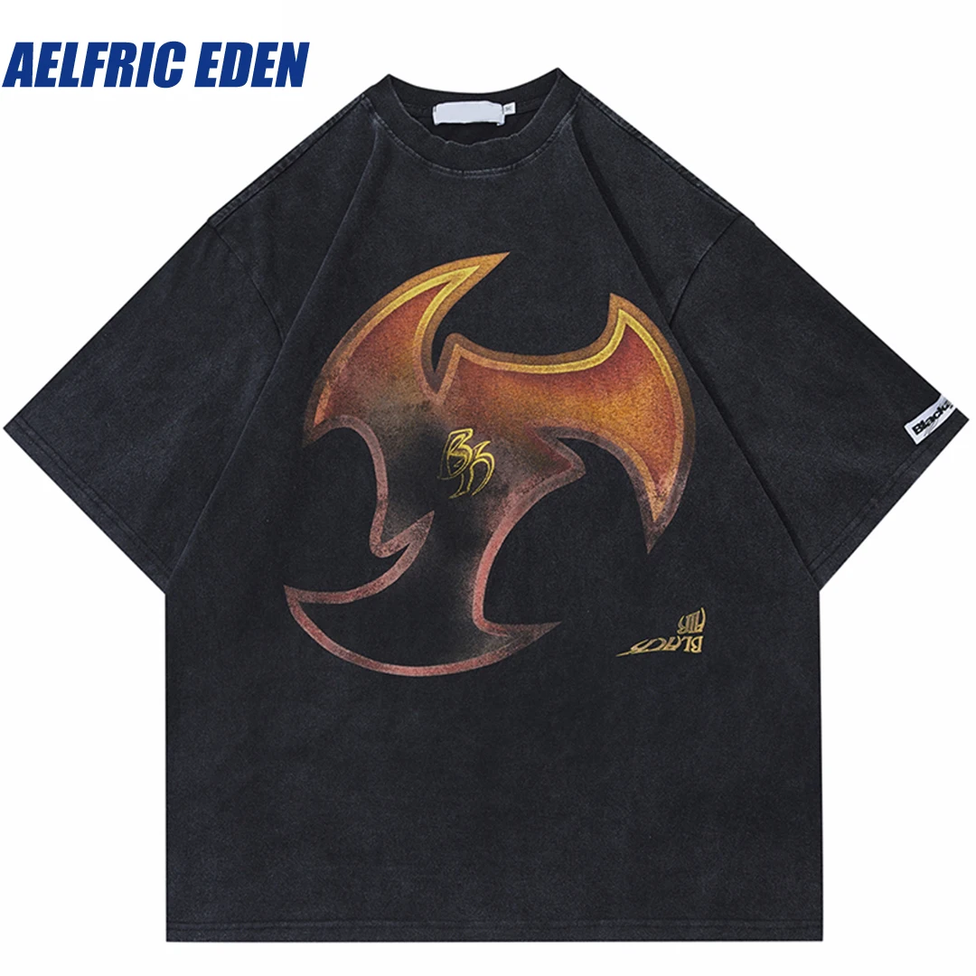 Aelfric Eden Fan Graphic T Shirt 2023 Men T Shirt Streetwear Harajuku Hip Hop Oversized Tshirt Cotton Loose Tops Tees Hipster