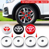 56MM 60MM Toyota Wheel Hub Center Cap Aluminum Metal Logo Stickers For RAV4 Hilux Prado Camry Corolla Highlander Prius Alphard