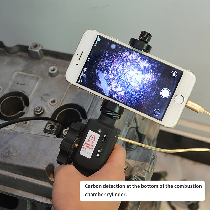 Two-Way Articulating Endoscope 180 Degrees Steering Industrial Endoscope With 6.2mm/8.5mm Diameter Probe For iPhone Android