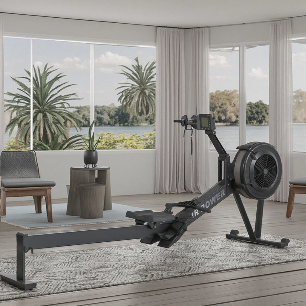 Commercial Home Gym Wind Resistance Rowing Machine Factory Direct Supply Fitness Equipment Resistance Adjustment Features Rowers