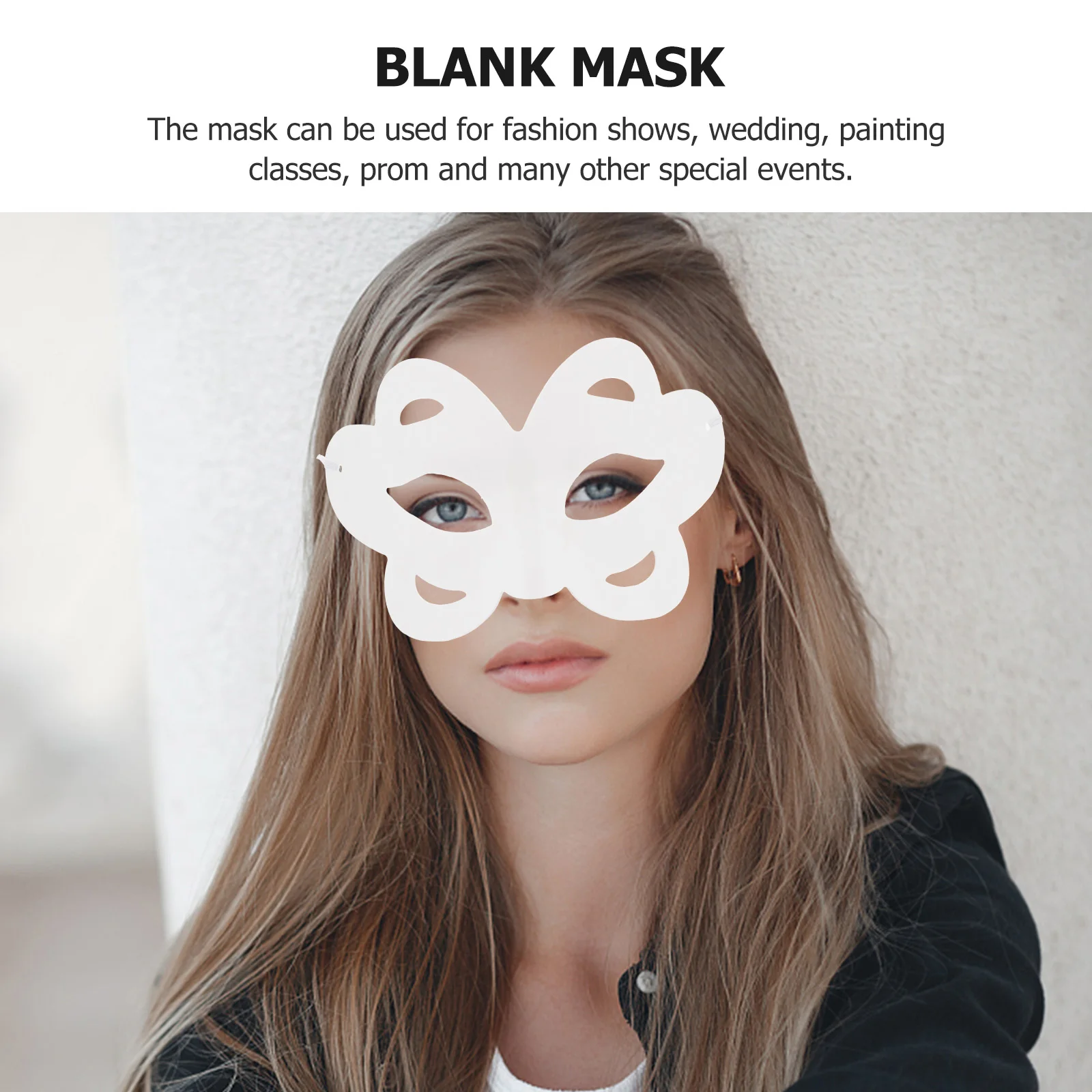 

6 Pcs Butterfly Mask Handmade Blank Masks Halloween Party Adults Pulp Diy White Masquerade Facial