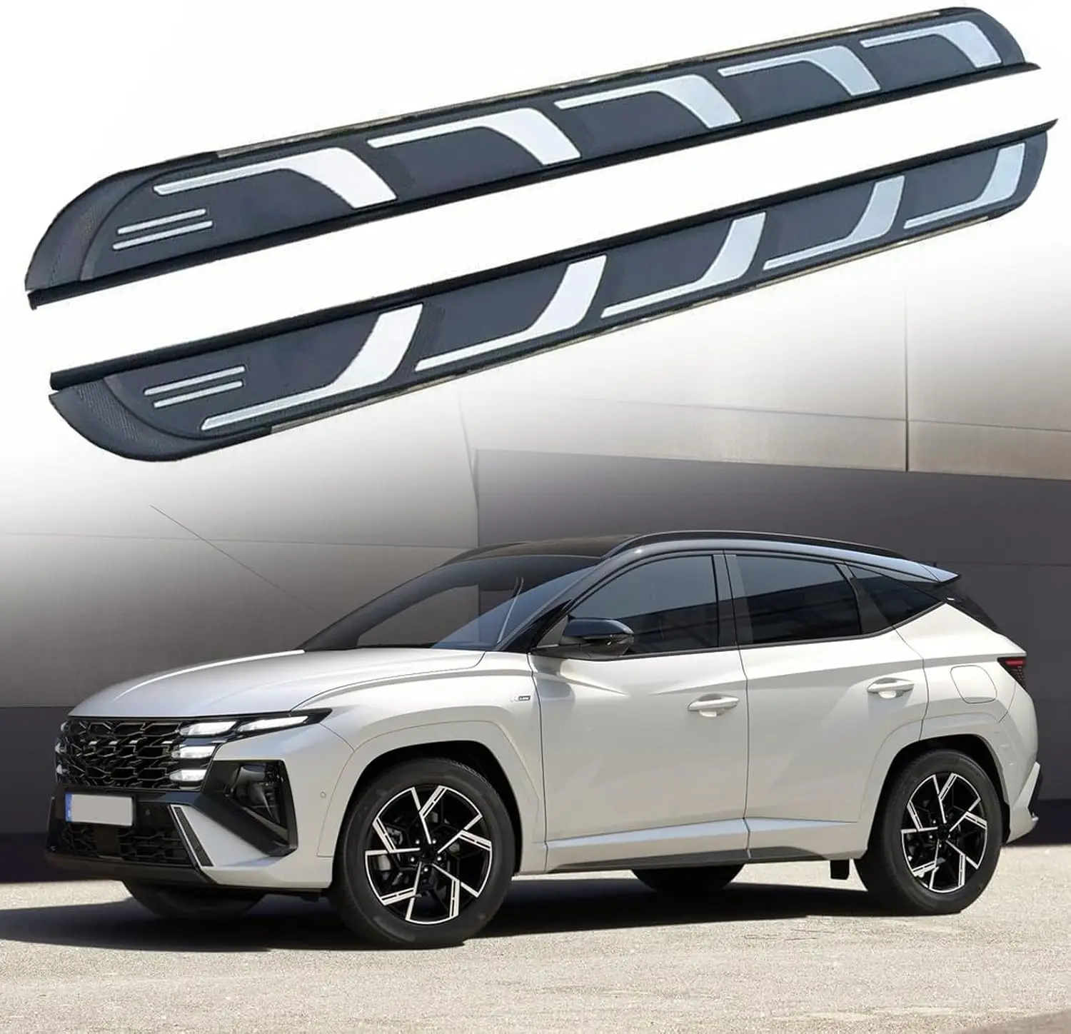 

Для Hyundai Tucson 2022 2023 2024, подножки, боковая ступенька, Nerf Bar Iboard (с кронштейнами)