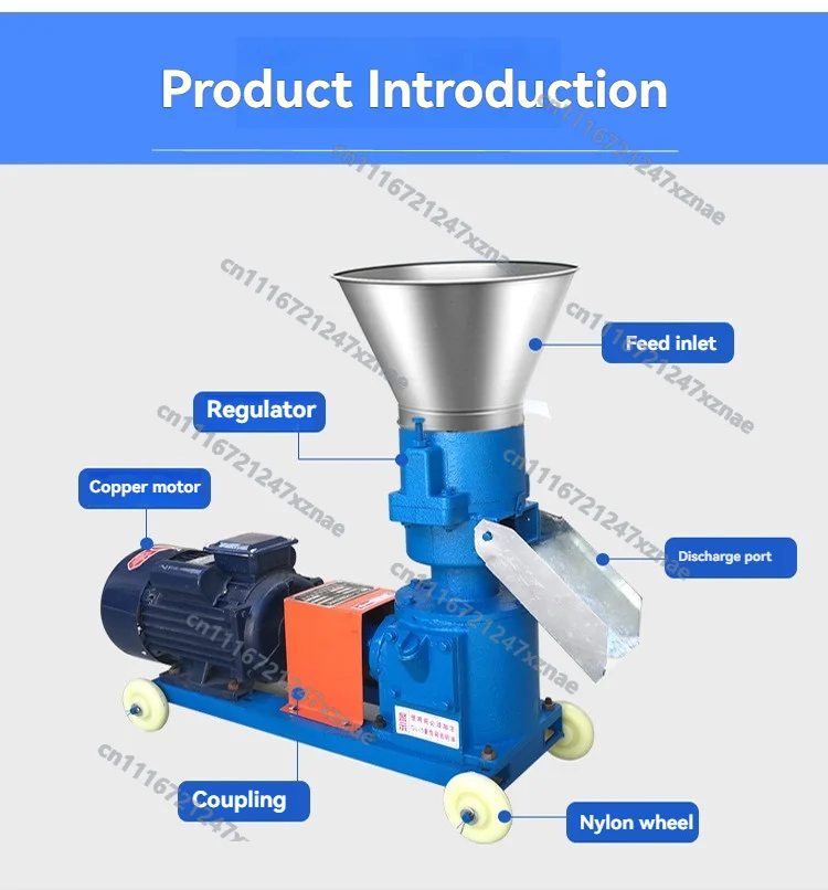 304 Steel Feed Granulator Pellet Machine，Home Use 70-100kg/h Feed Capacity