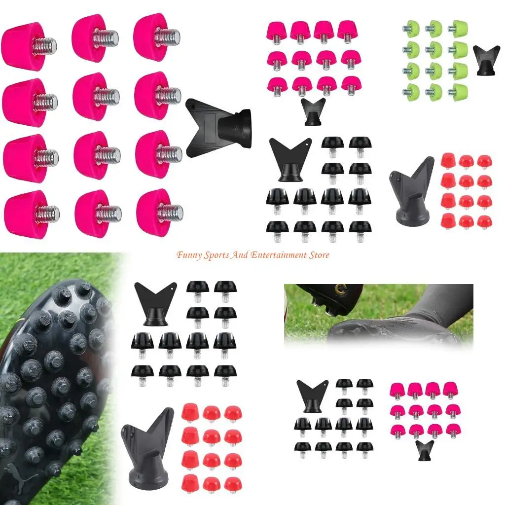 

C4DE 12Pcs Football Spikes Nails Football Replacement Soccer Cleats for Training Competition Easy to Installation