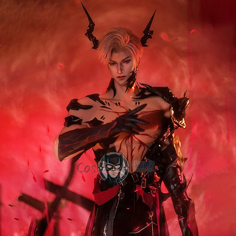 لعبة الحب والعميق سيلوس تأثيري حلي التنين الأسود عالية الجودة الزي الجلدي أنيمي كرنفال هالوين ملابس للحفلات #3