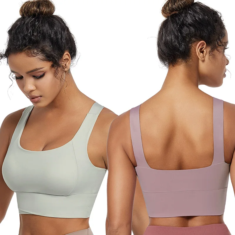 2025 Women's High Impact Running Shockproof Sports Bra Wireless Anti-Sagging One-Piece Beautiful Back Yoga Ves