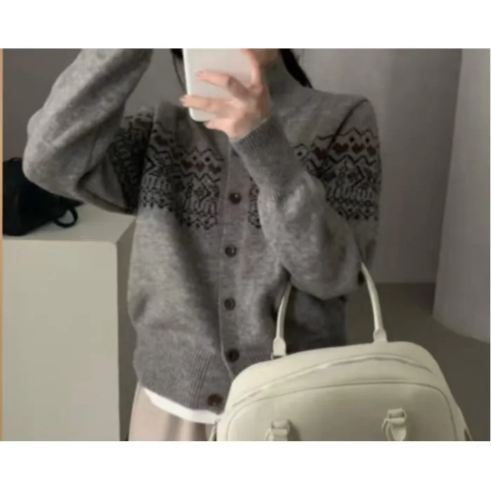 Damen Strickpullover Jaet Hoher Kragen Thiened Retro Farbe Blo Blumenstickerei Herbst Winter Faion Vielseitiges Top