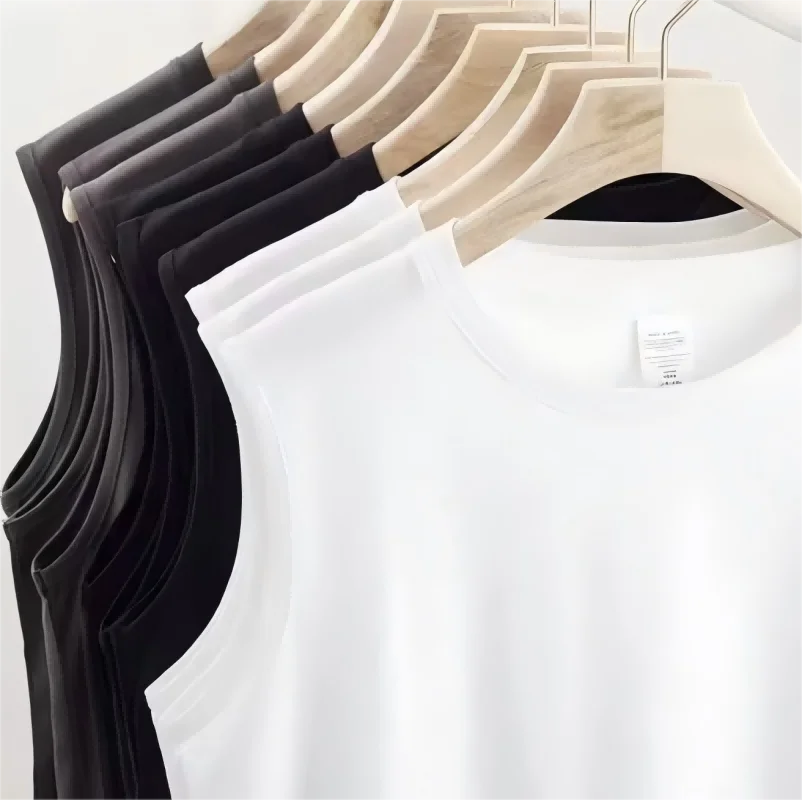 

Cotton Sleeveless Tank Top - Soft Comfortable Fitness Vest for Running Gym Workout Minimalist Style