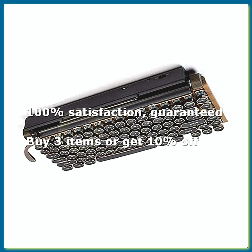 ●83 Keys Gaming Keyboards Retro Typewriter Keyboard Wireless Bluetooth Keyboard USB Mechanical Punk Keycaps for PC, A