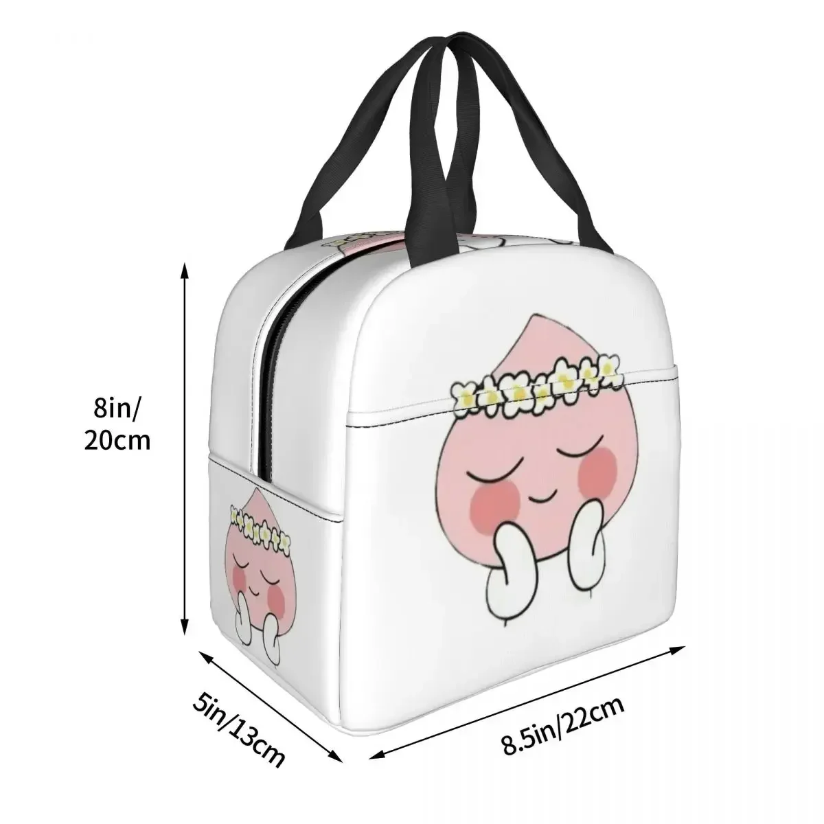 Kakaotalk Friend Apeach Ryan Thermal Insulated Lunch Bags Meal Container Bento Pouch High Capacity Lunch Box Tote Office Teacher