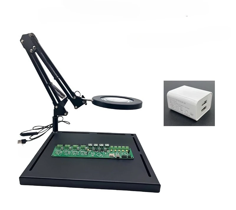 LED magnifying glass with dimmable magnifying glass