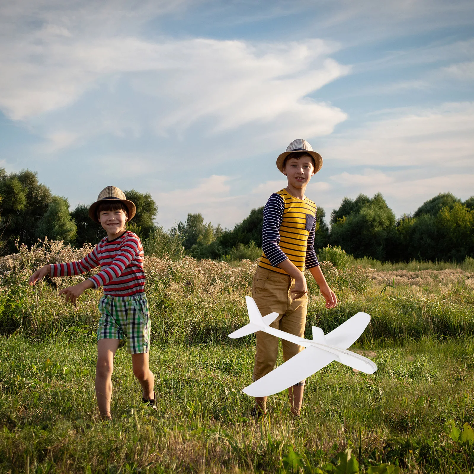 DIY Paintable White Foam Glider Easy Assembly Beginner Friendly Outdoor Fun Airplane Flying Toys White Blank Foam Airplane