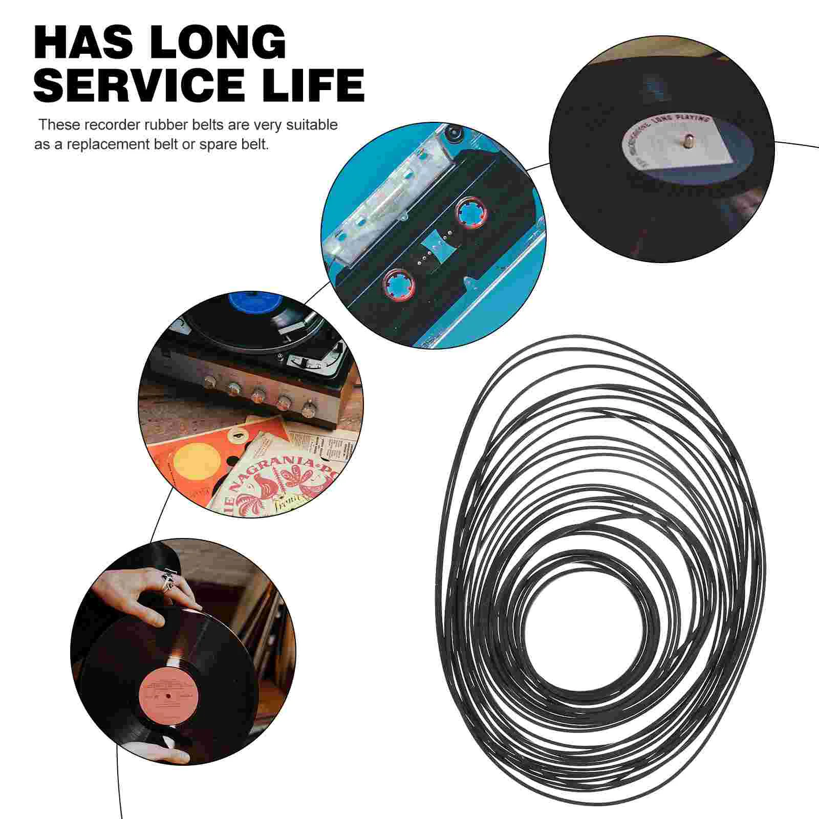 Cassette Recorder Elastic Belt Tape Turntable Vcr Player Repair Maintenance Square Voice Recorders