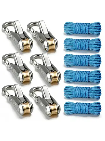 Rope Tying Tool And Tensioner with Roller Tensioner,  Heavy-Duty Retractable Buckle with Accessory Rope, Suitable for Camping