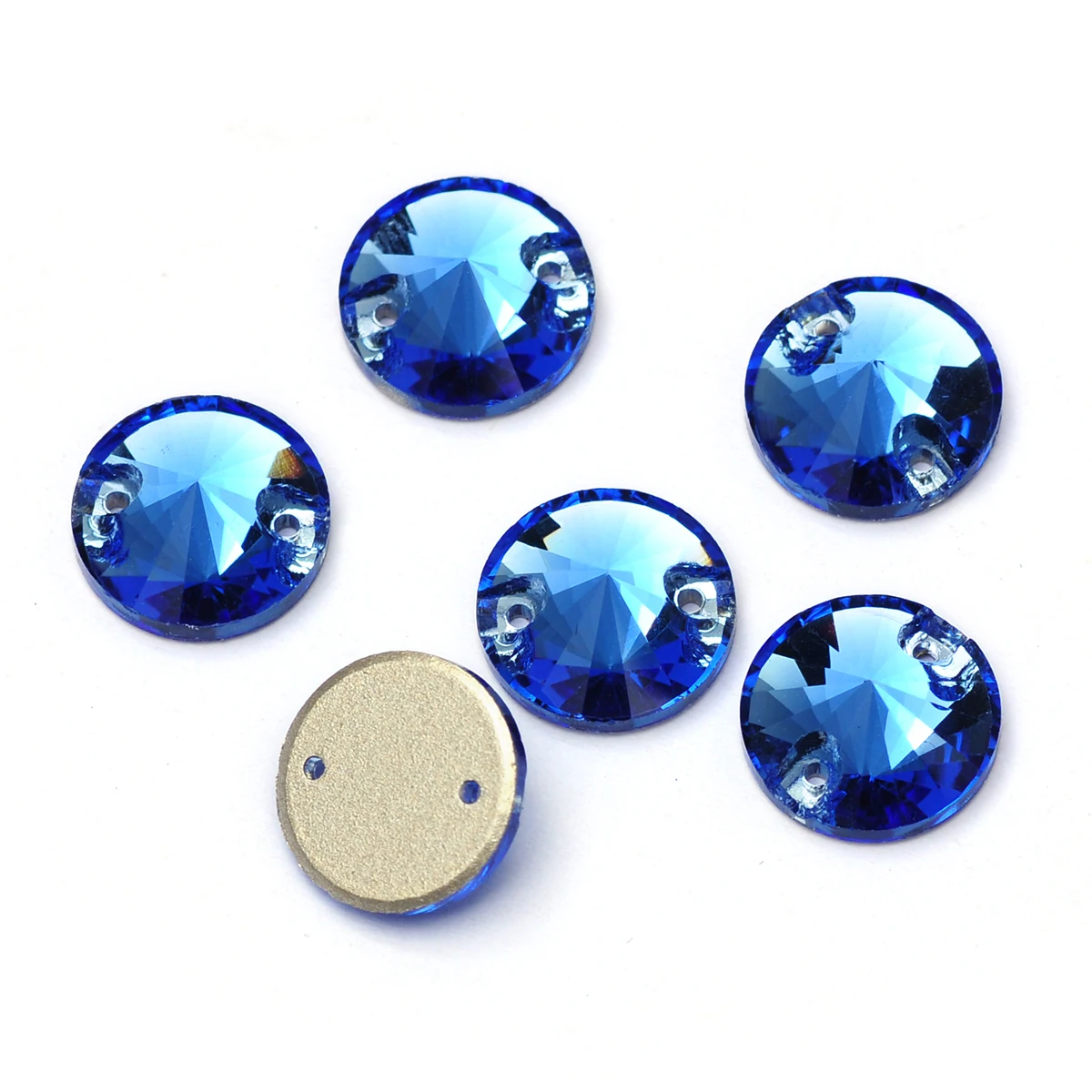 Pubrilex Light Sapphire Multi-Shaped Flatback Rhinestones zum Aufnähen, abgeschrägte Kristallsteine für Kleidungsstücke und Accessoires. – Detail 6