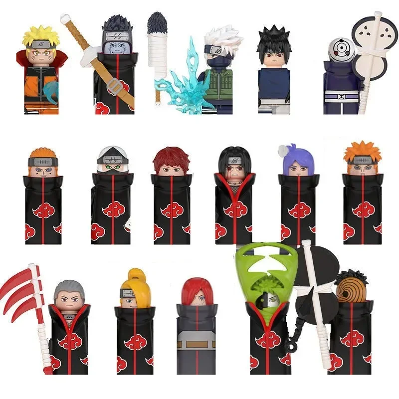 75 Style Narutos Building Blocks Uzumaki Boruto Mitsuki Gaara Namikaze Minato Tobirama Action Figure Accessories For Kids